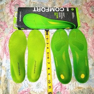 SUPER FEET Green Insoles Size D - 2 PAIR!